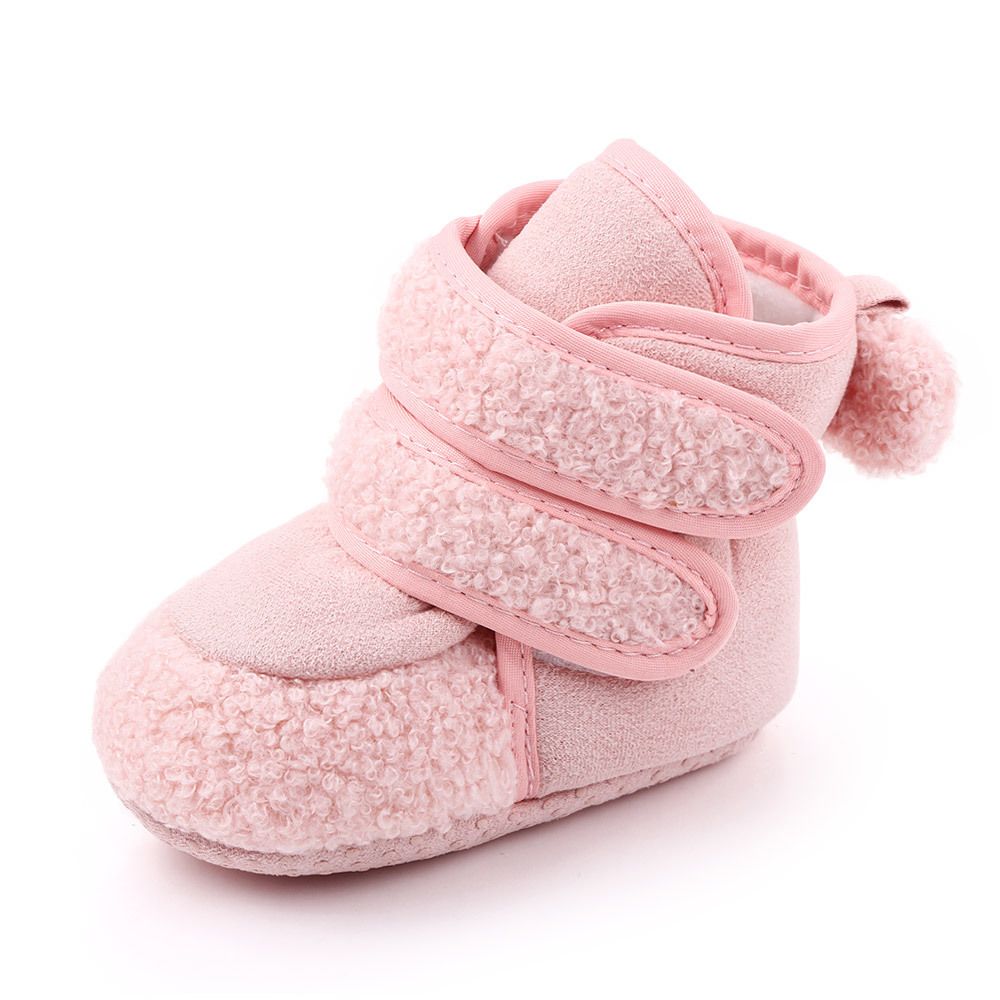 Bottes de bébé en coton à Double Velcro, chaussures chaudes pour bébé, chaussures chaudes à semelles souples_voghion.com