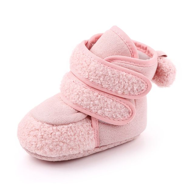 Bottes de bébé en coton à Double Velcro, chaussures chaudes pour bébé, chaussures chaudes à semelles souples_voghion.com
