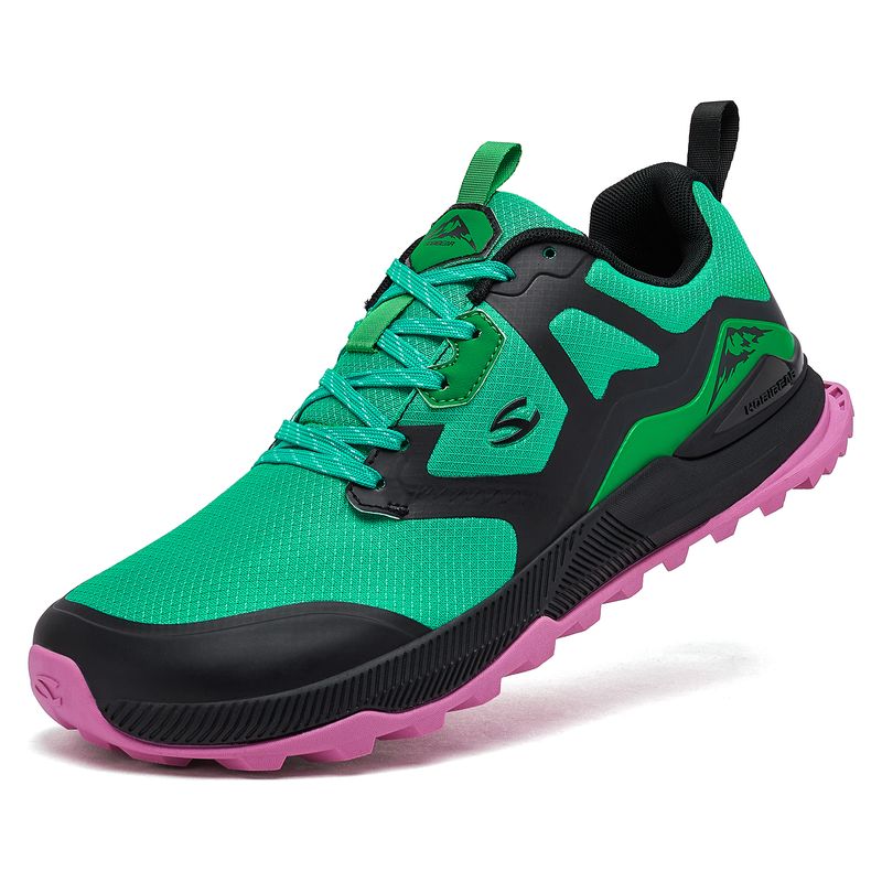 HOBIBEAR Unisex Wanderschuhe Damen Herren Trail Running Outdoor Sneakers Kunstleder Rutschfeste Schnürschuhe_voghion.com