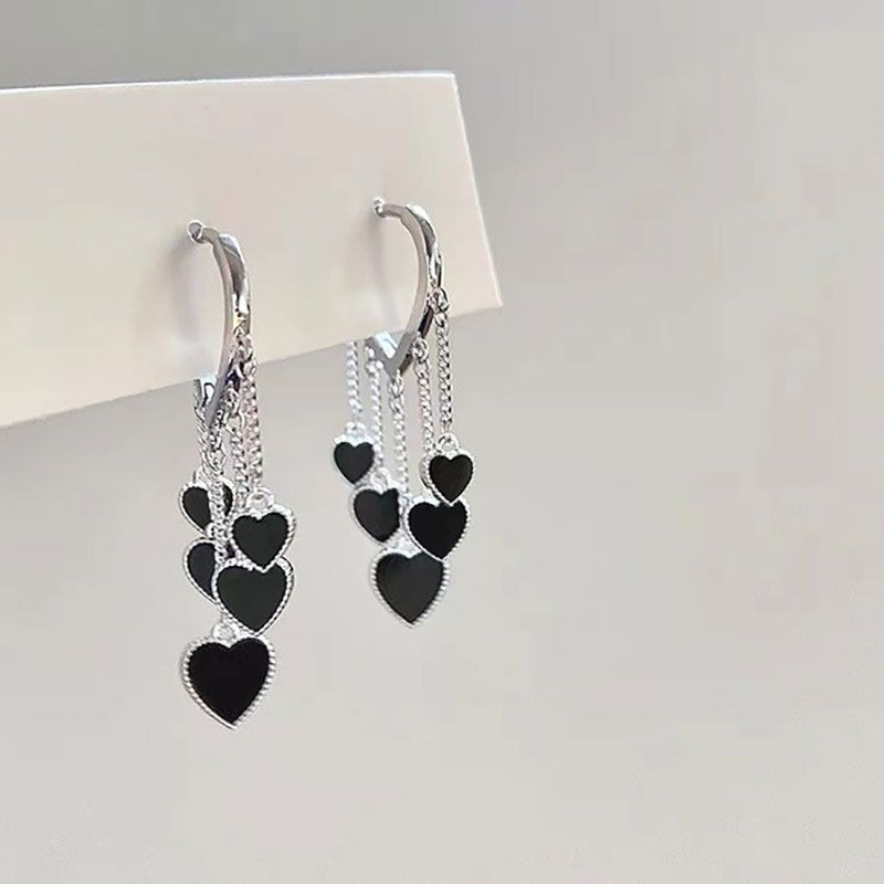 New versatile minimalist design from Japan South Korea, black heart-shaped with fashionable style temperament_voghion.com