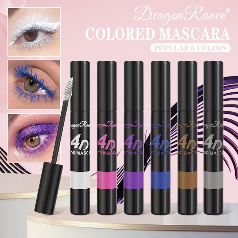 4D Colorful Mascara & Non-Smudge Eyebrow Gel - 2-in-1 Long-Lasting Makeup_voghion.com