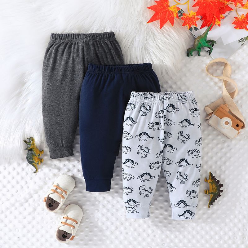 Conjunto de pantalones casuales para bebé con combinación de tres piezas de pantalones para Mother&Kids Boys_voghion.com