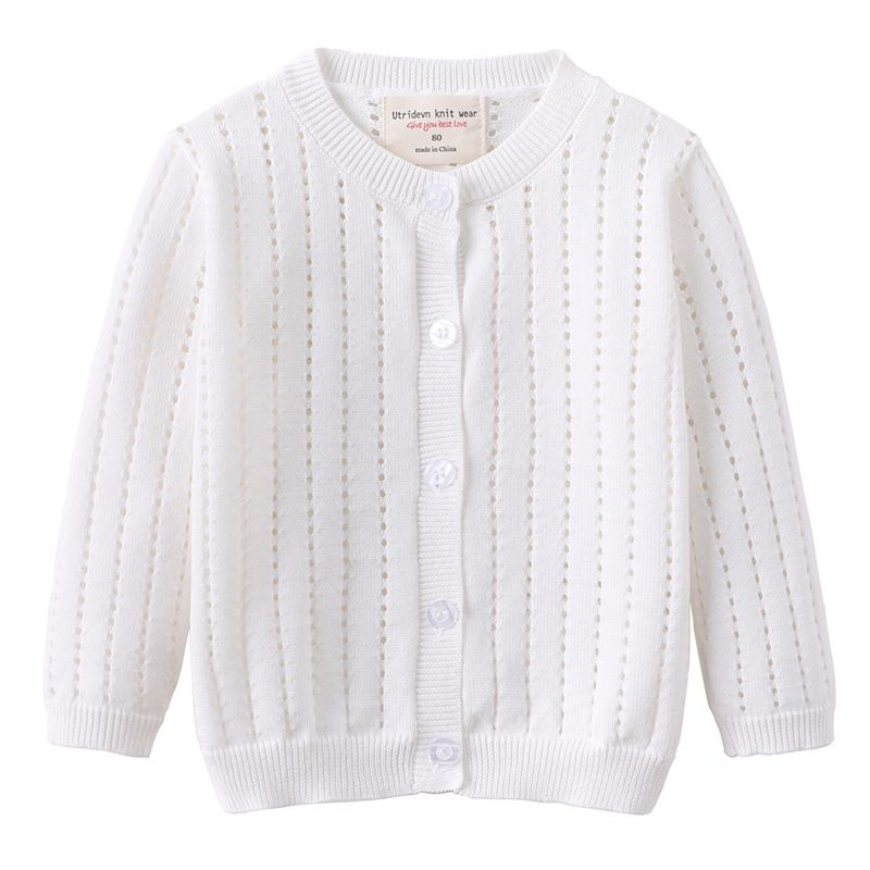 Baumwoll-Cardigan mit Spitze für Babys – luftiger Überwurf für Sonne und Spiel (73–110 cm, 3 Pastellfarben)_voghion.com