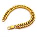 Bracciale da uomo in acciaio inossidabile e titanio con catena cubana a doppia trama, rotondo e lucido, stile Hip Hop_voghion.com
