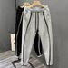 Herren-Jogginghose im Loose Fit – High Street Style, bequem & trendig (Schwarz/Grau, 2XL-3XL, Neun-Punkt-Design)_voghion.com