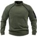Stand Collar Sweatshirt Spring Autumn Loose Solid Color Outdoor Warm Breathable Tactical Men's Top_voghion.com