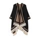 Soft Scarf Wrap - Warm Winter Shawl With Striped Pattern, Faux Cashmere Material, Bohemian Style With Fringe, Versatile For Travel & Daily Wear_voghion.com