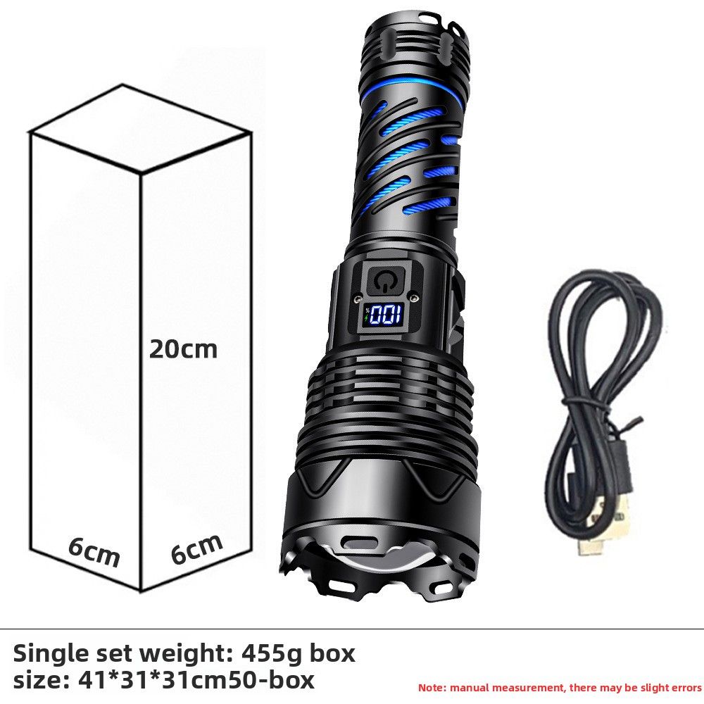 Nuovo display digitale aggiornato, luce forte, ricaricabile, ultra luminoso, doppia modalità, per esterni, speciale telescopico_voghion.com