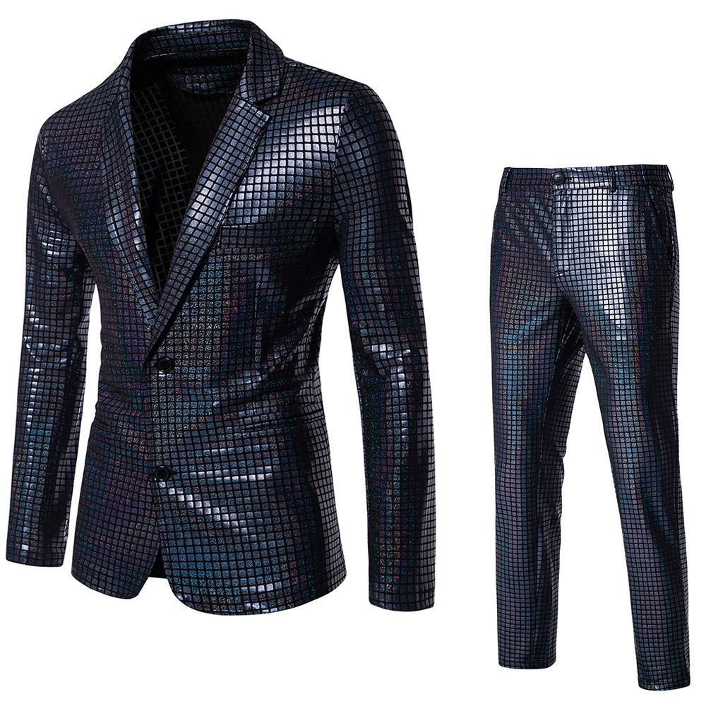 "Pailletten-Partyanzug für Herren – Glänzender Blazer und Hosen-Set für die Disco-Bühne für Nachtclubs und Cosplay (mehrere Farben/Größen)"_voghion.com