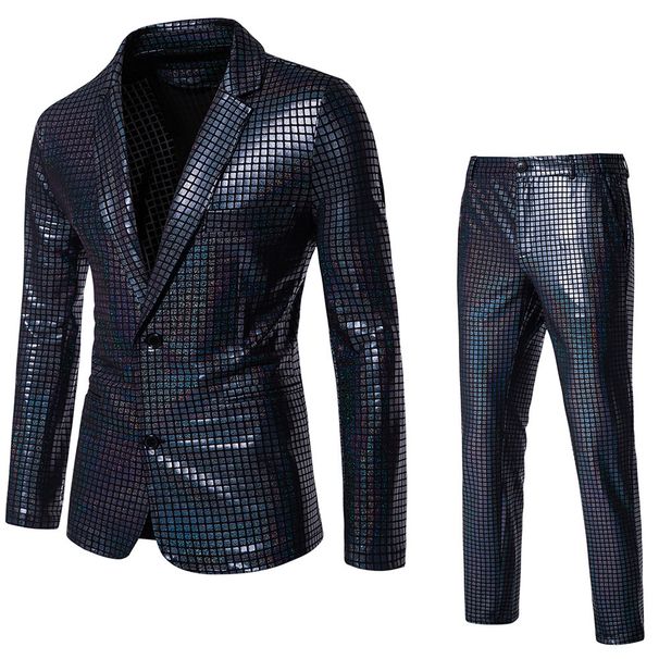 "Pailletten-Partyanzug für Herren – Glänzender Blazer und Hosen-Set für die Disco-Bühne für Nachtclubs und Cosplay (mehrere Farben/Größen)"_voghion.com