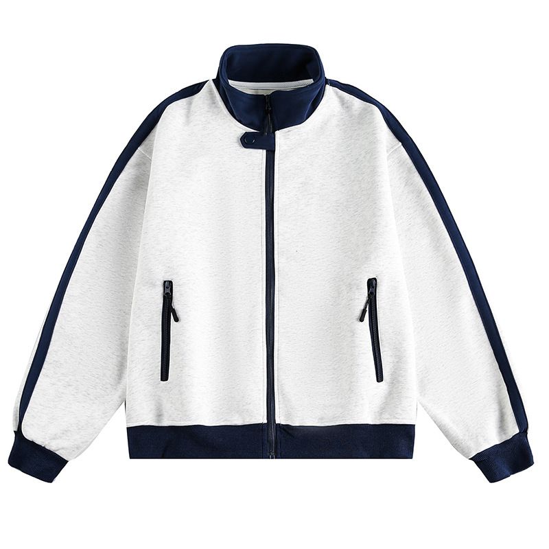 Felpa casual a righe in stile americano da uomo, primavera e autunno 2025, nuova giacca alla moda per ragazzi_voghion.com