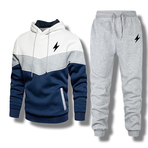 Men's jacket casual hooded long sleeve loose sports fall/winter pantsuit_voghion.com