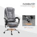 Bürostuhl Mit Massagefunktion, Liège- & Wärmefunktion, Grau_voghion.com