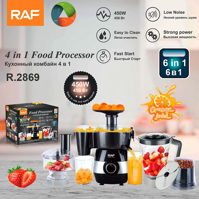 Robot kuchenny ze stali nierdzewnej RAF EU Standard, wyciskarka do owoców, z separacją soku i miąższu, R.2869_voghion.com