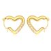 Novos brincos de pressão adesivos em formato de coração com pérola - Design vazado INS Niche com banho de ouro | Brincos pendentes sem furo_voghion.com