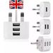 UK 3 Pin Dual USB Stecker Adapter Netz Wand Ladegerät 1/2/3-Port Für Handys Tablet_voghion.com