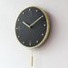 Brass Slate Wall Clock Modern Design Creative Minimalist Timepiece_voghion.com