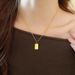 Simple Square Pendant Necklace Niche Fashion Light Luxury Collarbone Chain Versatile High-end Elegant Accessory_voghion.com