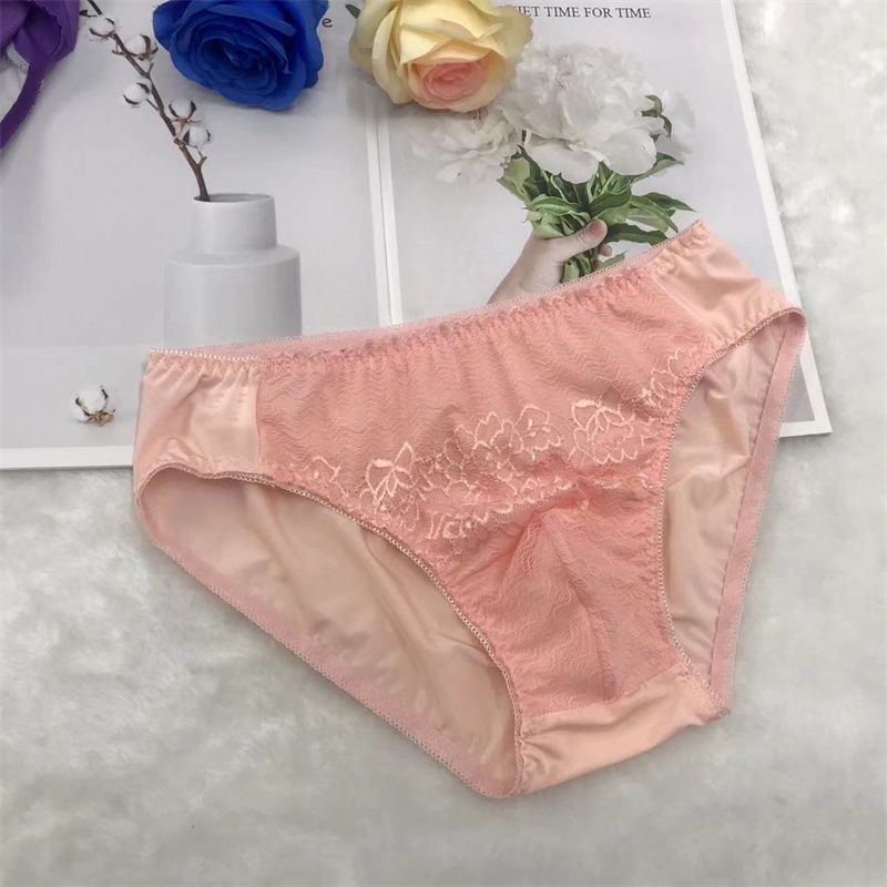 Neie Stil Männer enk sëtzend léif Spitzen Stretch Slips Männer Sexy Natur Karo Duerchsichteg Ënnerwäsch_voghion.com