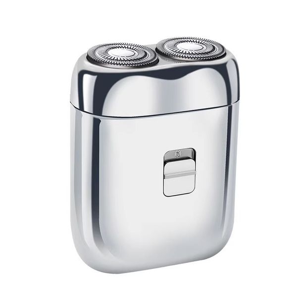 Rasoio portatile compatto con doppia testina rotante e ricarica di tipo C_voghion.com