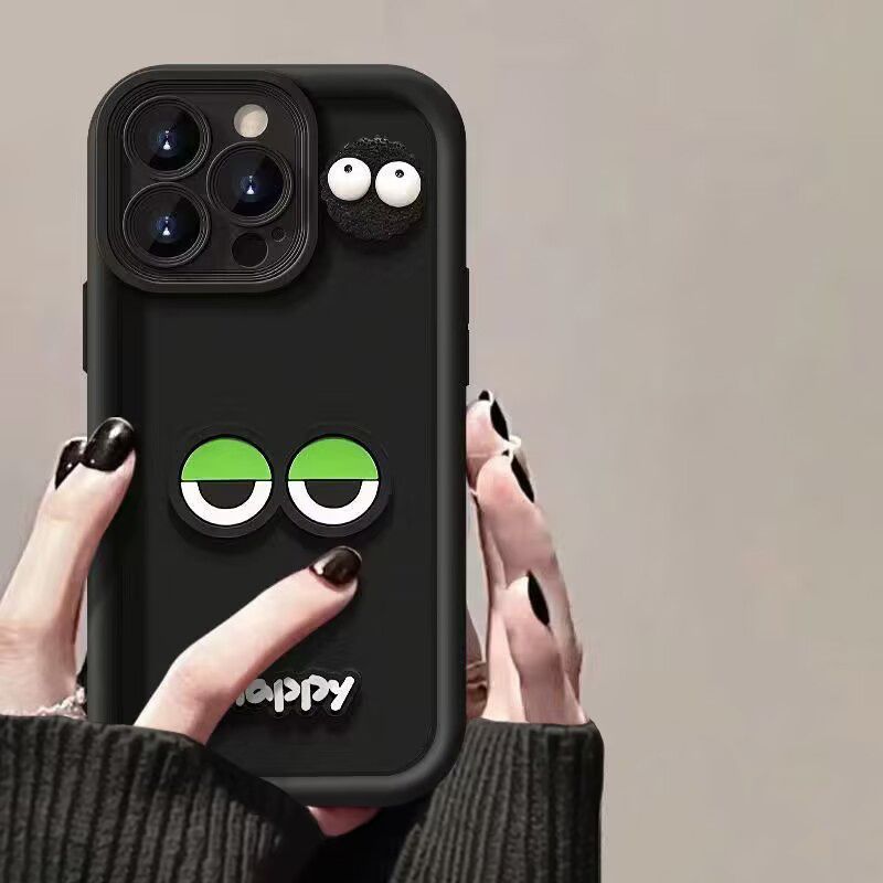 Süße lustige Frosch Ohr Zubehör Kohle Ball Telefon Fall für Xiaomi Mi 14 14T 13 13T 12 Pro 11 Lite Poco X7 X6 X5 F5 X3 M6 Pro Abdeckung_voghion.com