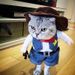 Pet Transformation Costume Kitten Funny Clothes Western Cowboy Cute Handsome Dog Apparel New Arrival_voghion.com