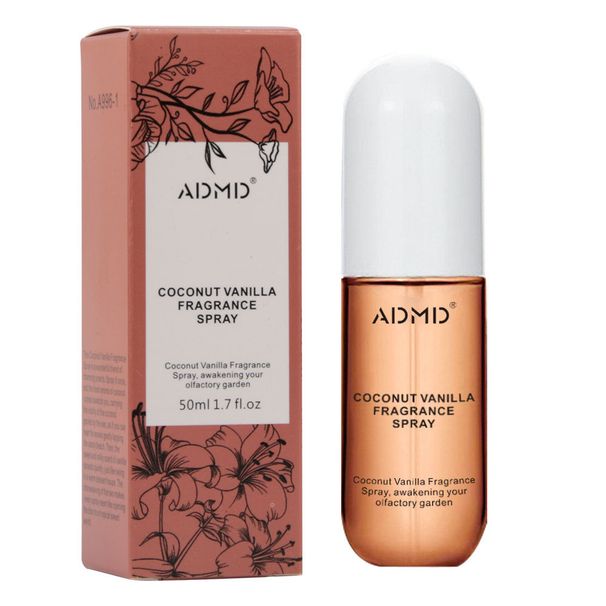 Perfume en aerosol con fragancia de coco y vainilla ADMD caliente, sin alcohol, FDA/CN_voghion.com