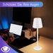 Glitzerlife Nachttischlampe Akku Tischlampe Led - Weiß Kabellos 2600mhA Aussentischleuchte 6 Farben RGB Touch Dimmbar Aufladbar Akkulampe TYPE-C Akkuleuchte_voghion.com