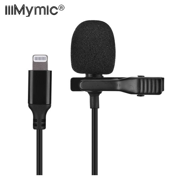 iiiMymic Microfono Lavalier professionale con luce a bavero da 1,5 m per iPad iPhone 11 X 8 8plus 7 7plus YouTube Facebook_voghion.com