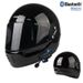 Retro Full Face Motorcycle Helmet – DOT & 3C Certified Cruiser Helmet With Bluetooth Compatibility, ABS Shell, Adjustable Visor_voghion.com