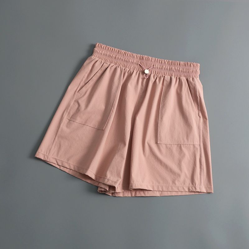 LazyZoom Loose Quick-Dry Sports For Women, Summer Thin Gym Morning Running Workout Mid-Length Pilates Yoga Shorts_voghion.com