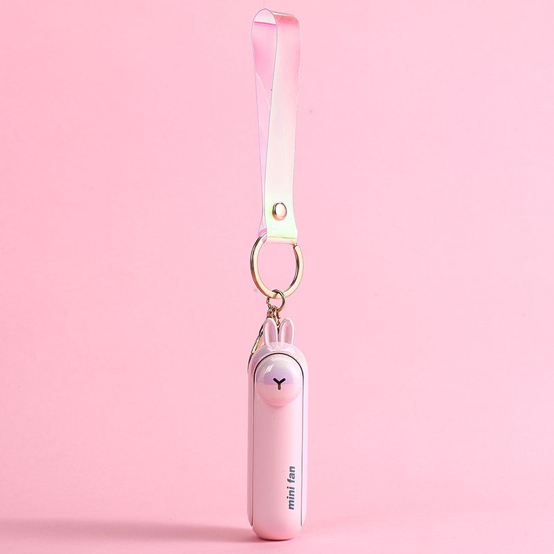 New Laser Iridescent Cute Pet Keychain Mini Portable Handheld Fan For Students_voghion.com