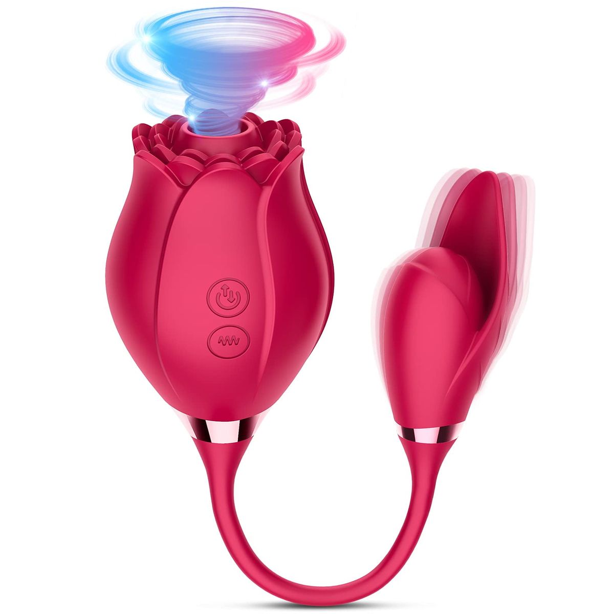 TLUDA Rose Toy Tongue Vibrator With G Spot Vibrator Vibrating Egg For Women Red_voghion.com