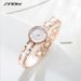 Orologio da donna Orologio da donna Sinobi Orologio da donna di lusso leggero tempestato di diamanti Orologio da donna al quarzo con quadrante piccolo con superficie tagliata con pietre preziose_voghion.com