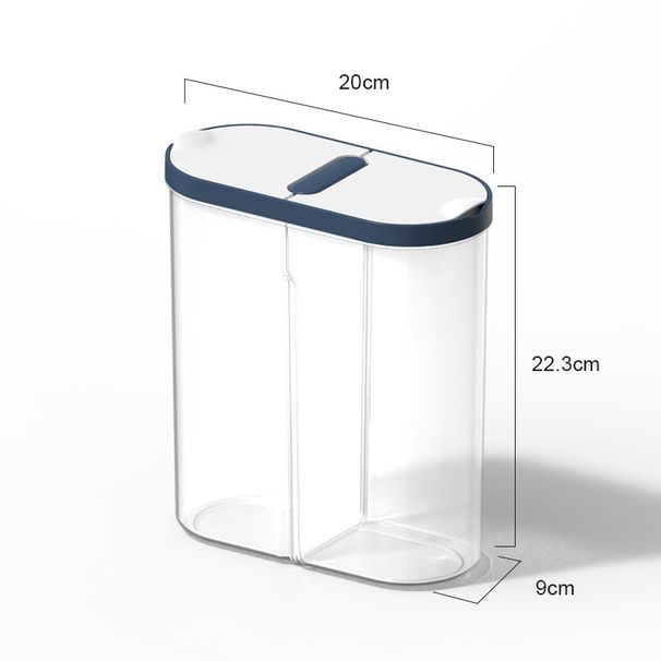 Recipiente de armazenamento de plástico, dispensador de arroz para macarrão, organizador de cereais, caixas, armário, geladeira, potes de armazenamento, acessórios para cozinha e casa_voghion.com
