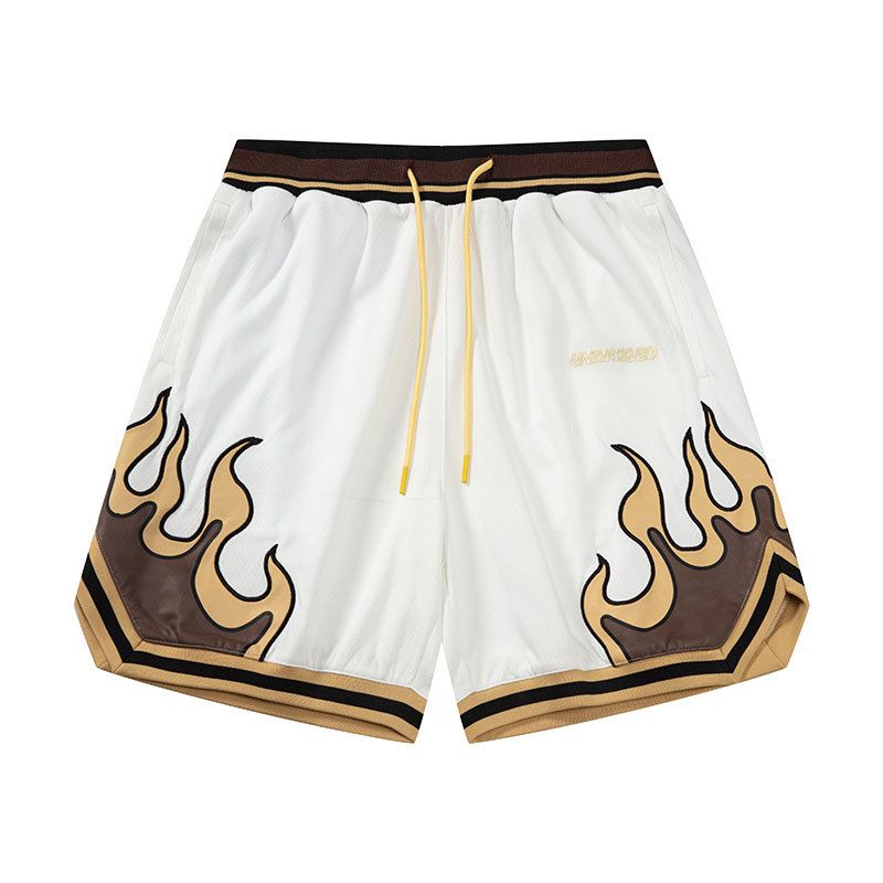Men's Clothing Flame Series Mesh Shorts Men's Yahan Heavy Craft Quick Drying Sports Basketball Pants Yang Zheng"_voghion.com