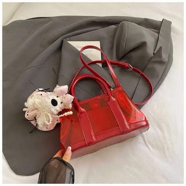 Borsa a tracolla trasparente Niche, grande capacità, alla moda, casual, da pendolare_voghion.com