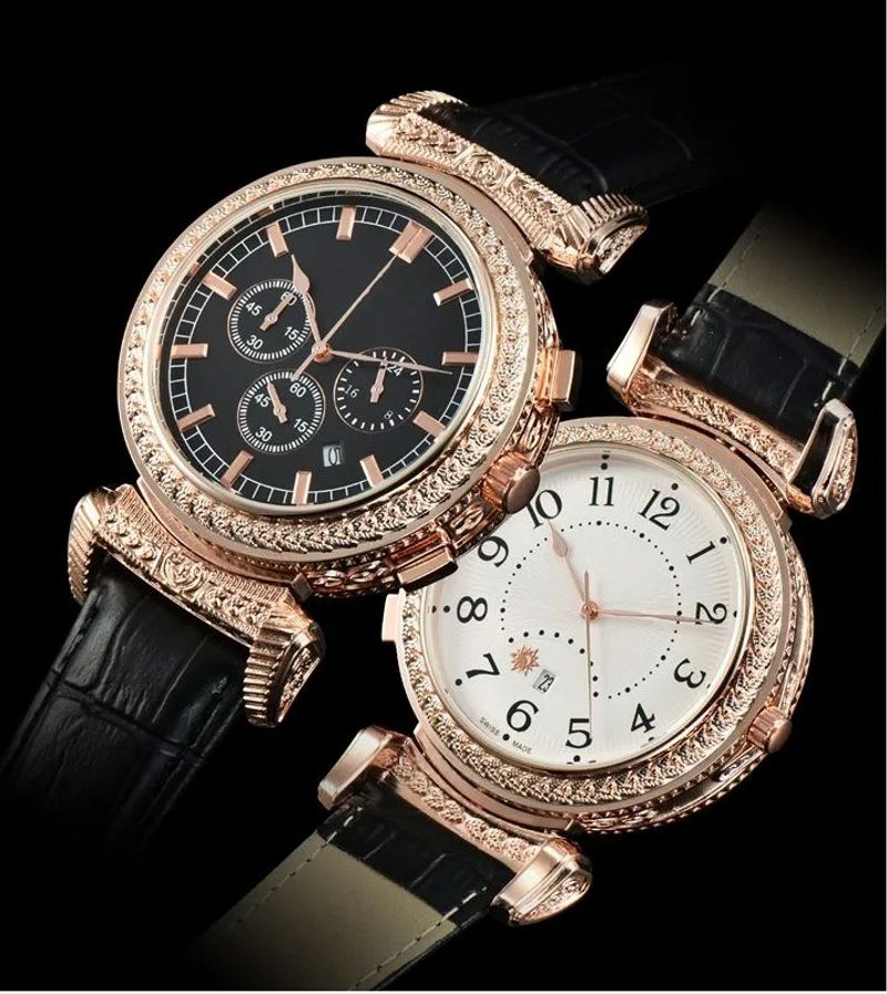 Montre à quartz décontractée pour homme avec bracelet en cuir la plus vendue_voghion.com