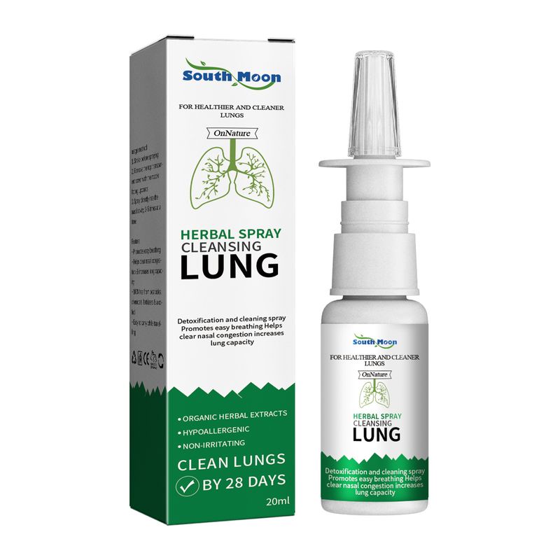 Spray de curățare a plămânilor cu plante South Moon, tratament de curățare nazală pentru disconfortul cauzat de secrețiile nazale_voghion.com