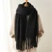 Winter Schal Für Frauen Kaschmir Warme Solide Pashmina Decke Wraps Weibliche Dicke Weiche Bufanda Große Quaste Schal Lange Poncho Echarpe_voghion.com