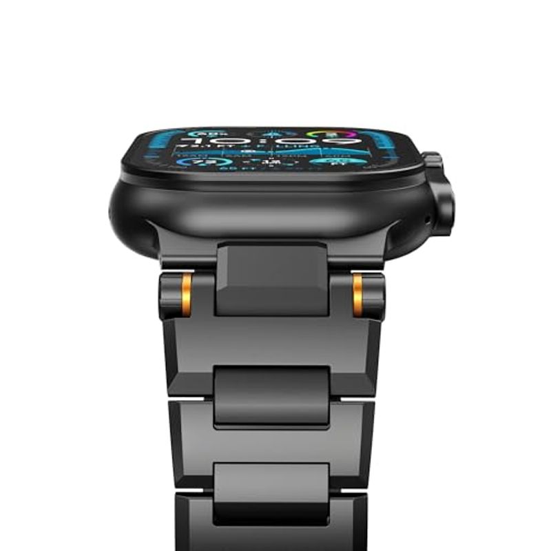 Rozsdamentes acél, kompatibilis az Apple Watch szíjjal és Ultra 49mm 46mm 45mm 44mm 42mm 41mm 40mm 38mm, tartós fém iWatch szíj_voghion.com