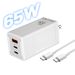 Transpeed 65W GaN Schnellladegerät USB-C Schnellladegerät QC3.0PD3.0 5V 2A/4.5A Port Typ-C Schnellladegerät Laptop iPhone12 Pro Max_voghion.com