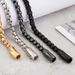 Men's Jewelry Fashion Titanium Steel Striped Square Pearl Bracelet Simple Snap Button Motorcycle Chain Hand Jewelry_voghion.com