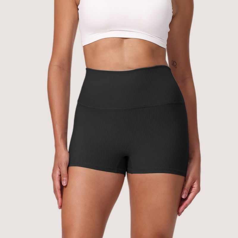 Summer Sports Training Fitness Thin No Embarrassment Line High Waist Seamless Butt Lifting Peach Hip Yoga Shorts_voghion.com