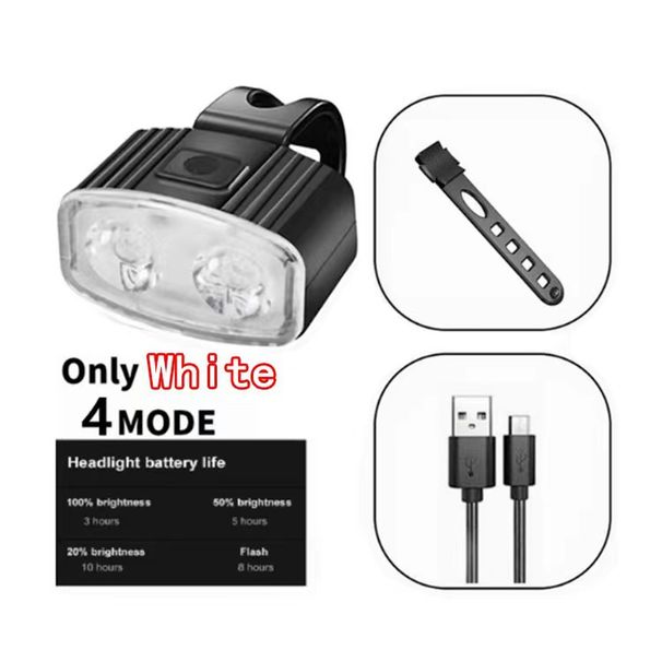 Bisiklet Arka Lambası C Tipi Şarjlı Çok Modlu Gece Sürüş Farı Arka Lambası Seti Dış Mekan LED Sürüş Lambası_voghion.com