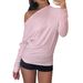 Oversized Batwing Sleeve T-Shirt With Diagonal Neckline & Waist Cinching - Streetwear Essential In White, Pink, Black (S/M/L)_voghion.com