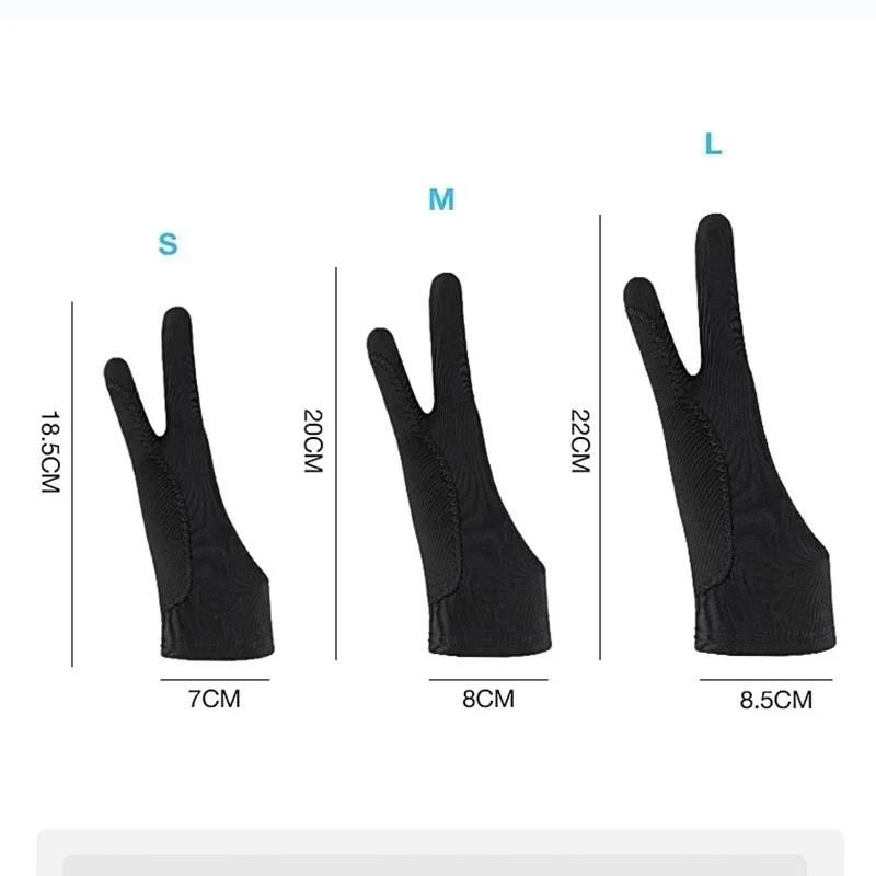 Two-Fingers Anti-fouling Anti-touch Painting Drawing Goe Anti-Fouling For Tablet IPad Screen Board Right/Left Glove_voghion.com