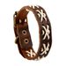 Vintage Woven Cowhide Bracelet Handmade Jewelry Genuine Leather Bracelet_voghion.com