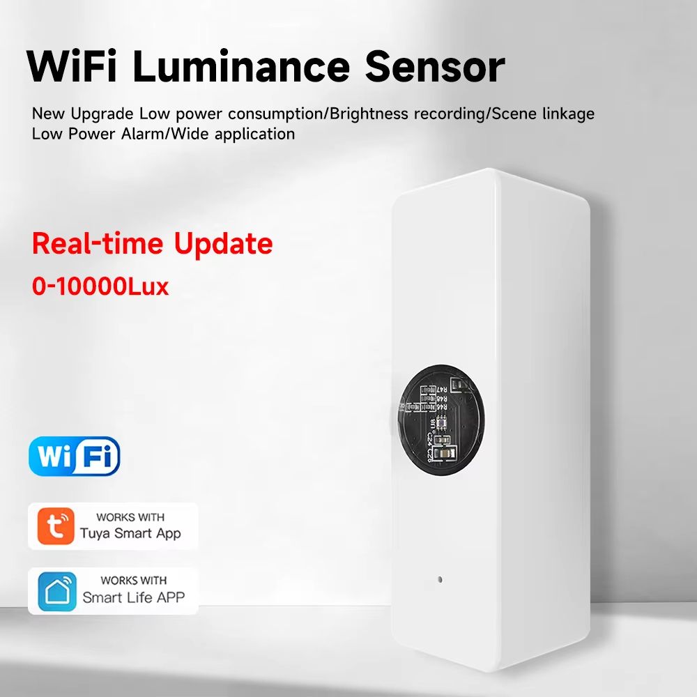 Wifi Light Luminance Sensor Illumination Brightness Detector Home Automation With Smart Life Device Integration Tuya_voghion.com