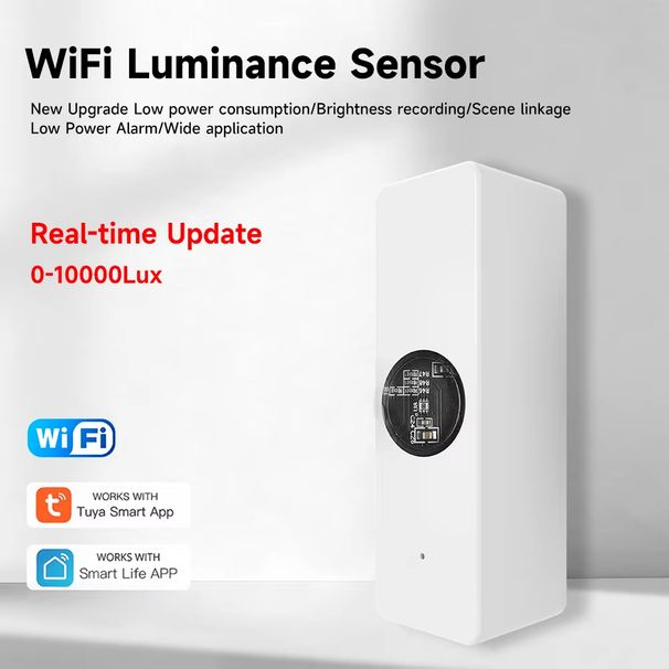 Wifi Light Luminance Sensor Illumination Brightness Detector Home Automation With Smart Life Device Integration Tuya_voghion.com